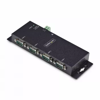 StarTech.com 4 prievadų nuosekliojo ryšio–Ethernet adapteris, IP nuosekliųjų įrenginių serveris nuotoliniams RS232 įrenginiams, montuojamas ant sienos / DIN bėgelio, metalinis korpusas, RJ45 LAN–DB9 nuosekliojo ryšio keitiklis