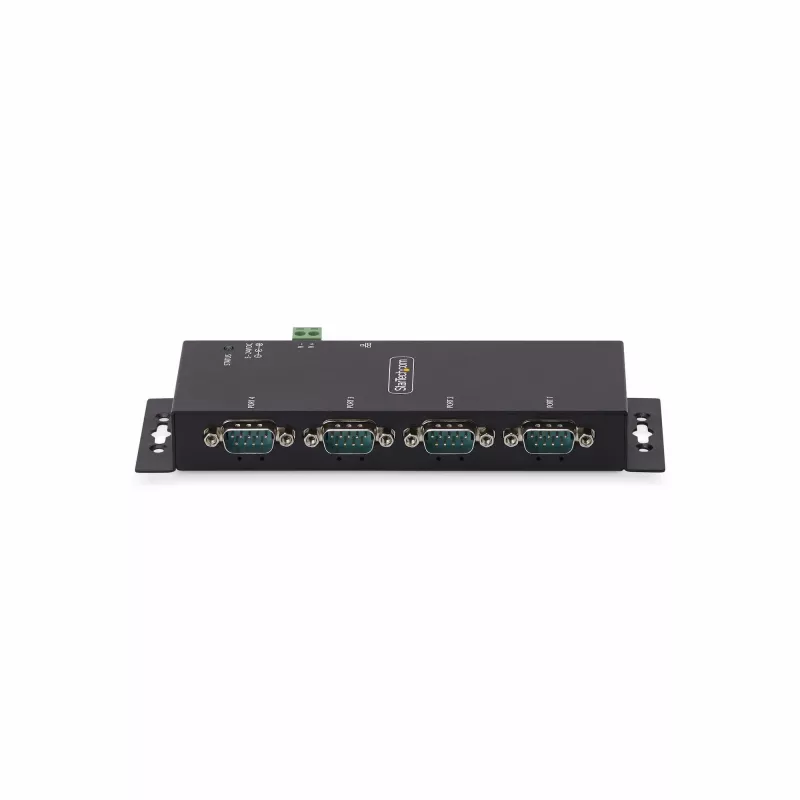 StarTech.com 4 prievadų nuosekliojo ryšio–Ethernet adapteris, IP nuosekliųjų įrenginių serveris nuotoliniams RS232 įrenginiams, montuojamas ant sienos / DIN bėgelio, metalinis korpusas, RJ45 LAN–DB9 nuosekliojo ryšio keitiklis
