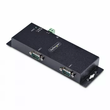 StarTech.com 2 prievadų nuosekliojo–Ethernet adapteris, IP nuosekliojo įrenginio serveris nuotoliniams RS232 įrenginiams, tvirtinamas prie sienos/DIN bėgelio, metalinis korpusas, RJ45 LAN–DB9 nuosekliojo keitiklis