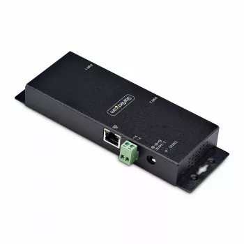 StarTech.com 2 prievadų nuosekliojo–Ethernet adapteris, IP nuosekliojo įrenginio serveris nuotoliniams RS232 įrenginiams, tvirtinamas prie sienos/DIN bėgelio, metalinis korpusas, RJ45 LAN–DB9 nuosekliojo keitiklis