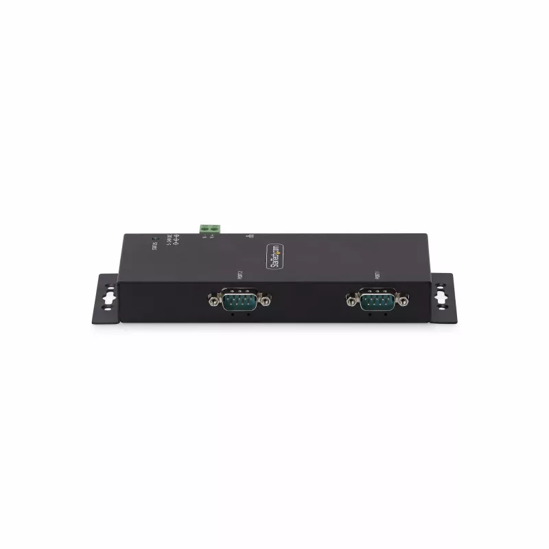 StarTech.com 2 prievadų nuosekliojo–Ethernet adapteris, IP nuosekliojo įrenginio serveris nuotoliniams RS232 įrenginiams, tvirtinamas prie sienos/DIN bėgelio, metalinis korpusas, RJ45 LAN–DB9 nuosekliojo keitiklis
