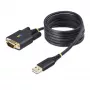 StarTech.com 6,6 pėdos (2 m) USB į nuoseklųjį adapterio kabelis, COM išsaugojimas, keičiami varžtai/veržlės, USB-A į DB9 RS232, FTDI IC, ESD apsauga, Windows/macOS/Linux