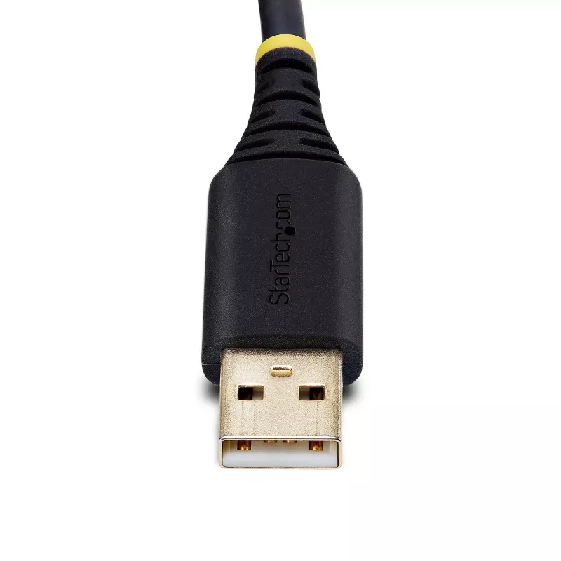 StarTech.com 6,6 pėdos (2 m) USB į nuoseklųjį adapterio kabelis, COM išsaugojimas, keičiami varžtai/veržlės, USB-A į DB9 RS232, FTDI IC, ESD apsauga, Windows/macOS/Linux