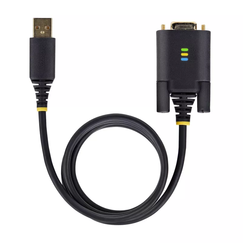 StarTech.com 6,6 pėdos (2 m) USB į nuoseklųjį adapterio kabelis, COM išsaugojimas, keičiami varžtai/veržlės, USB-A į DB9 RS232, FTDI IC, ESD apsauga, Windows/macOS/Linux
