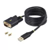 StarTech.com 6,6 pėdos (2 m) USB į nuoseklųjį adapterio kabelis, COM išsaugojimas, keičiami varžtai/veržlės, USB-A į DB9 RS232, FTDI IC, ESD apsauga, Windows/macOS/Linux