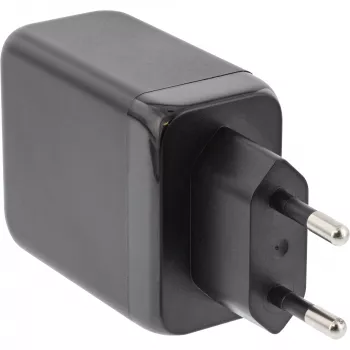 InLine USB PD maitinimo šaltinis, GaN įkroviklis, 3 prievadų, du USB-C + USB-A, 65 W