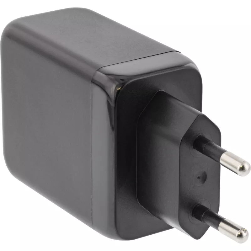 InLine USB PD maitinimo šaltinis, GaN įkroviklis, 3 prievadų, du USB-C + USB-A, 65 W