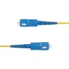StarTech.com 5 m (16,4 pėd.) LC į SC (UPC) OS2 vienmodis simpleksinis šviesolaidinis kabelis, 9/125 µm, 40G/100G, nejautrus lenkimui, maži įterpimo nuostoliai – LSZH šviesolaidinis pajungimo laidas
