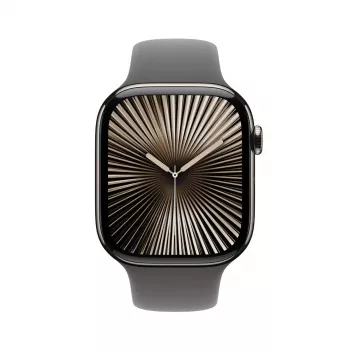 Išmanusis laikrodis Apple Watch Series 10 GPS + Cellular 46mm Natural Titanium korpusas Stone Grey Sport apyrankė S/M