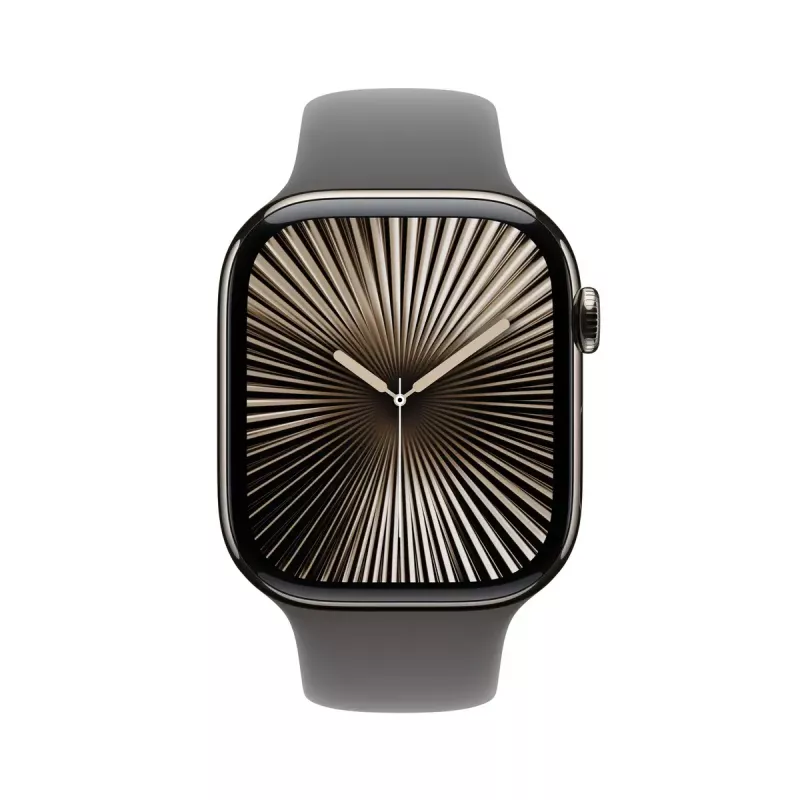 Išmanusis laikrodis Apple Watch Series 10 GPS + Cellular 46mm Natural Titanium korpusas Stone Grey Sport apyrankė S/M