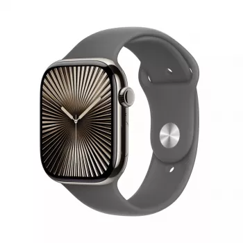 Išmanusis laikrodis Apple Watch Series 10 GPS + Cellular 46mm Natural Titanium korpusas Stone Grey Sport apyrankė S/M