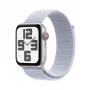 Išmanusis laikrodis Apple Watch SE GPS + Cellular 44mm sidabrinis aliuminio korpusas, Blue Cloud Sport Loop
