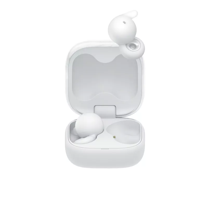 Belaidis į ausis dedamas ausinių rinkinys Sony LinkBuds Open WFL910W — Bluetooth, 20–20000 Hz, 10 m diapazonas, balta