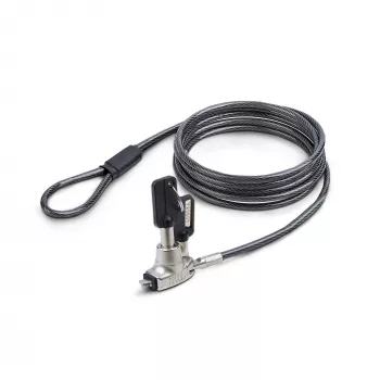StarTech.com plonas Lock Noble Wedge® Slot Suderinama, 5ft (1.5m) fiksavimo kabelis, stalų apsaugos nuo vagysčių sistema nešiojamiesiems kompiuteriams, atsparus pjovimui plieninis kabelis, raktinis užraktas