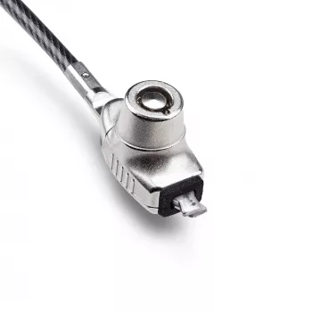 StarTech.com plonas Lock Noble Wedge® Slot Suderinama, 5ft (1.5m) fiksavimo kabelis, stalų apsaugos nuo vagysčių sistema nešiojamiesiems kompiuteriams, atsparus pjovimui plieninis kabelis, raktinis užraktas