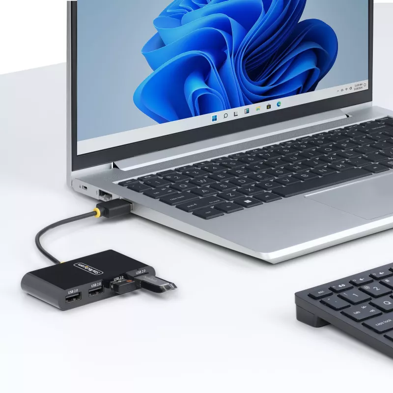 StarTech.com ST4200MINI2-USB-HUB sąsajos šakotuvas USB 2.0 480 Mbit/s Juodas