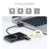 StarTech.com ST4200MINI2-USB-HUB sąsajos šakotuvas USB 2.0 480 Mbit/s Juodas