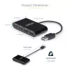 StarTech.com ST4200MINI2-USB-HUB sąsajos šakotuvas USB 2.0 480 Mbit/s Juodas