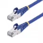 StarTech.com 50cm mėlynas CAT8 eterneto kabelis, neužkabinantis RJ45, 25G/40G, 2000MHz, 100W PoE++, S/FTP, 26AWG gryno vario viela, LSZH, ekranuotas tinklo komutacinis kabelis su įtempimo mažinimo elementais, individualiai išbandytas