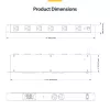 StarTech.com 50cm mėlynas CAT8 eterneto kabelis, neužkabinantis RJ45, 25G/40G, 2000MHz, 100W PoE++, S/FTP, 26AWG gryno vario viela, LSZH, ekranuotas tinklo komutacinis kabelis su įtempimo mažinimo elementais, individualiai išbandytas
