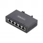 StarTech.com 5 prievadų nevaldomas pramoninis tinklo komutatorius, 100/1000 Ethernet, montuojamas ant DIN bėgelio/sienos, tvirtas IP30 gigabitinis komutatorius, -40F-167F, 9~60V DC, atitinka TAA