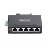 StarTech.com 5 prievadų nevaldomas pramoninis tinklo komutatorius, 100/1000 Ethernet, montuojamas ant DIN bėgelio/sienos, tvirtas IP30 gigabitinis komutatorius, -40F-167F, 9~60V DC, atitinka TAA