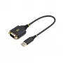 StarTech.com 1ft (30cm) USB prie nuosekliosios sąsajos adapterio kabelis, COM išsaugojimas, keičiamos veržlės/varžtai, USB-A į DB9 RS232, FTDI IC, ESD apsauga, Windows/macOS/Linux