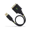StarTech.com 1ft (30cm) USB prie nuosekliosios sąsajos adapterio kabelis, COM išsaugojimas, keičiamos veržlės/varžtai, USB-A į DB9 RS232, FTDI IC, ESD apsauga, Windows/macOS/Linux