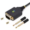 StarTech.com 1ft (30cm) USB prie nuosekliosios sąsajos adapterio kabelis, COM išsaugojimas, keičiamos veržlės/varžtai, USB-A į DB9 RS232, FTDI IC, ESD apsauga, Windows/macOS/Linux