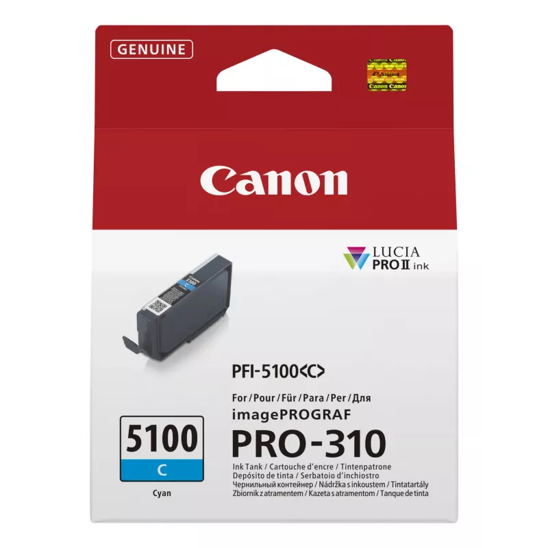 Canon PFI-5100 C rašalo kasetė 1 vnt. Originali žalsvai mėlyna