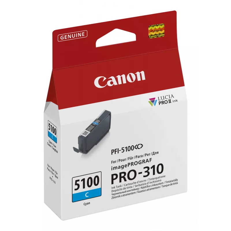 Canon PFI-5100 C rašalo kasetė 1 vnt. Originali žalsvai mėlyna