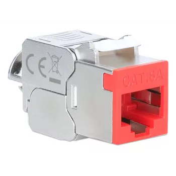 Tinklo kabelis Intellinet 791311 „Keystone“ modulis plokščias raudonas RJ-45