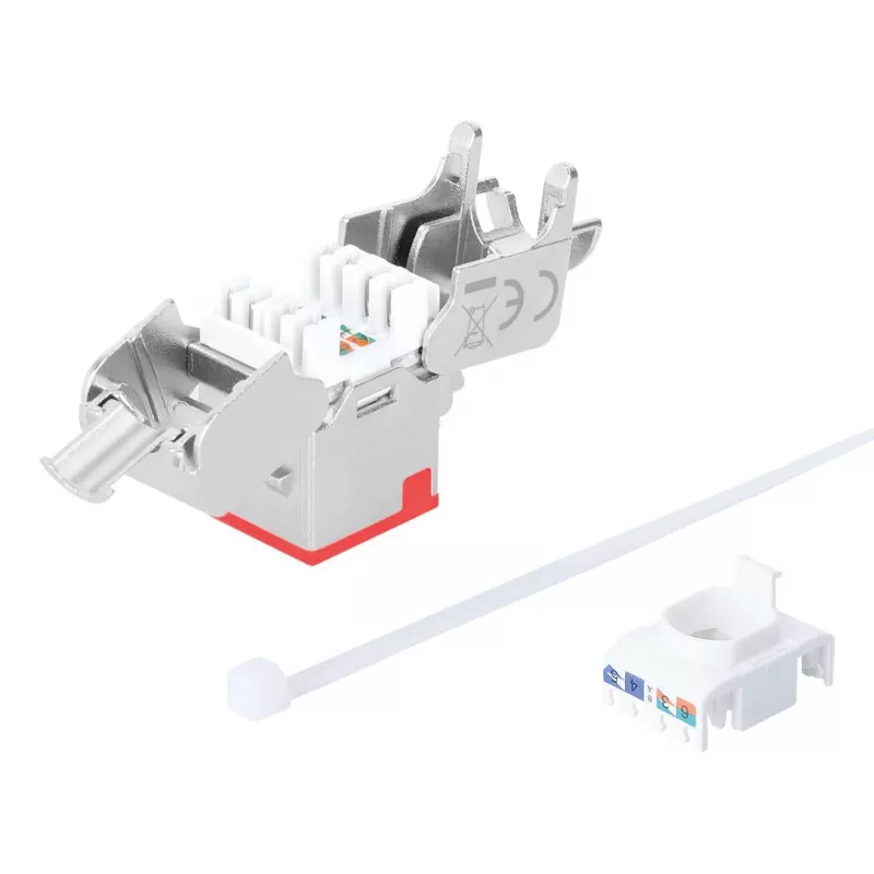 Tinklo kabelis Intellinet 791311 „Keystone“ modulis plokščias raudonas RJ-45