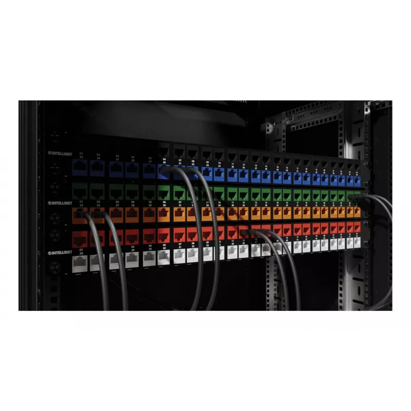 Tinklo kabelis Intellinet 791311 „Keystone“ modulis plokščias raudonas RJ-45