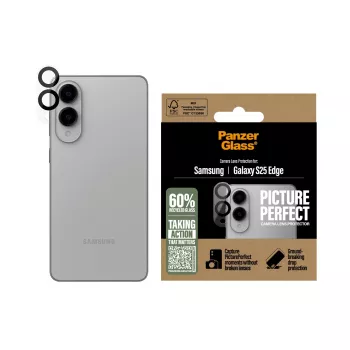 Fotoaparato objektyvo apsauga PanzerGlass Samsung Galaxy S25 Edge atspari įbrėžimams ir smūgiams