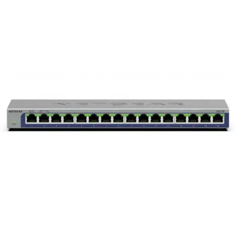 NETGEAR GS116 nevaldomas L2 Gigabit Ethernet (10/100/1000) juodas