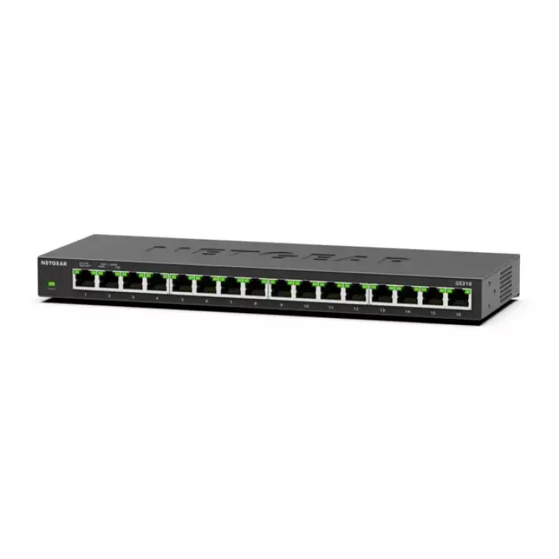 Nevaldomas komutatorius NETGEAR GS316 L2 Gigabit Ethernet 16 prievadų 32 Gbit/s