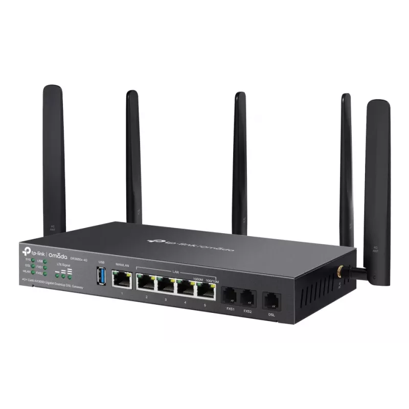 TP-Link Omada DR3650V-4G belaidis maršrutizatorius Gigabit Ethernet Dviejų dažnių juostų (2,4 GHz / 5 GHz) Juodas