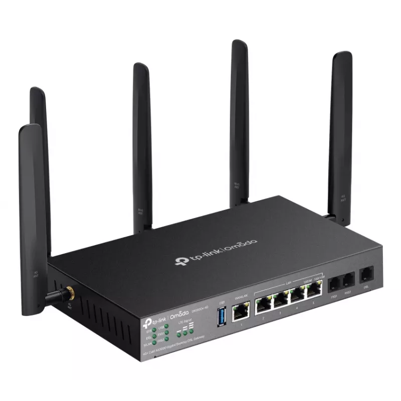 TP-Link Omada DR3650V-4G belaidis maršrutizatorius Gigabit Ethernet Dviejų dažnių juostų (2,4 GHz / 5 GHz) Juodas