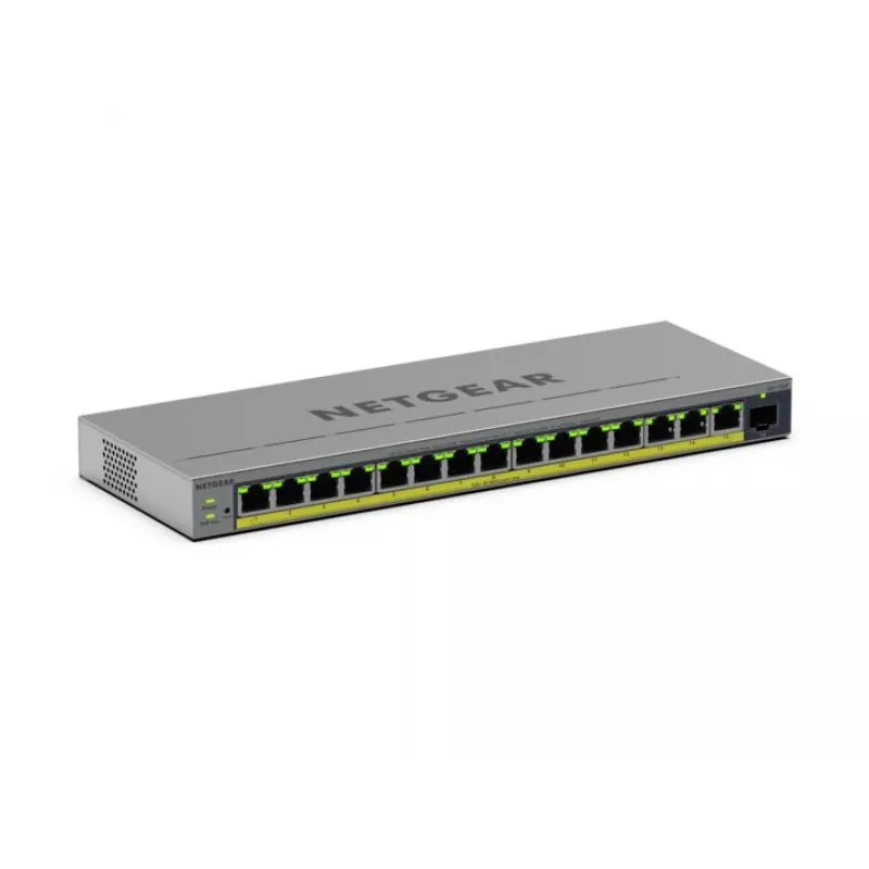 NETGEAR GS116EP valdomas L2/L3 Gigabit Ethernet (10/100/1000) maitinimas per eternetą (PoE) pilkas