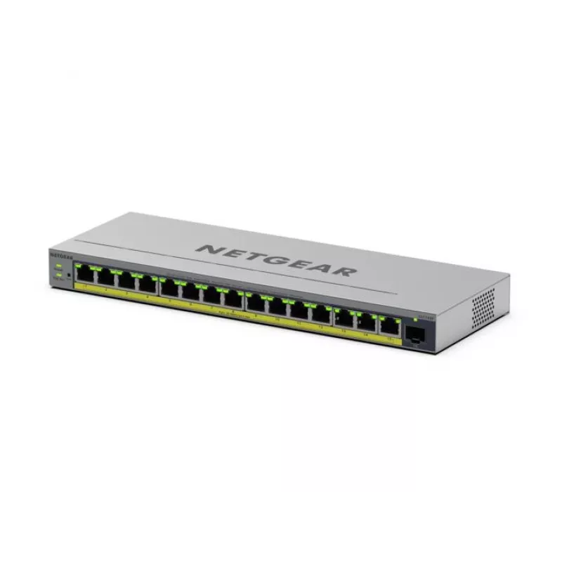NETGEAR GS116EP valdomas L2/L3 Gigabit Ethernet (10/100/1000) maitinimas per eternetą (PoE) pilkas