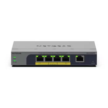 NETGEAR GS105EPP Nevaldomas Gigabit Ethernet (10/100/1000) Power over Ethernet (PoE) Stalinis / Montuojamas ant sienos Pilka