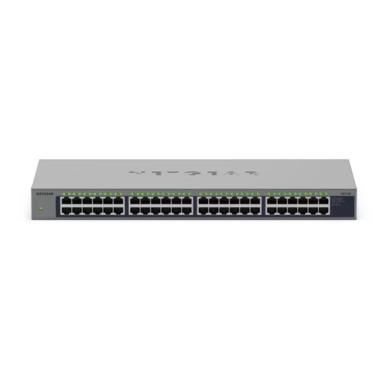 NETGEAR GS748 Nevaldomas Gigabit Ethernet (10/100/1000) Pilkas