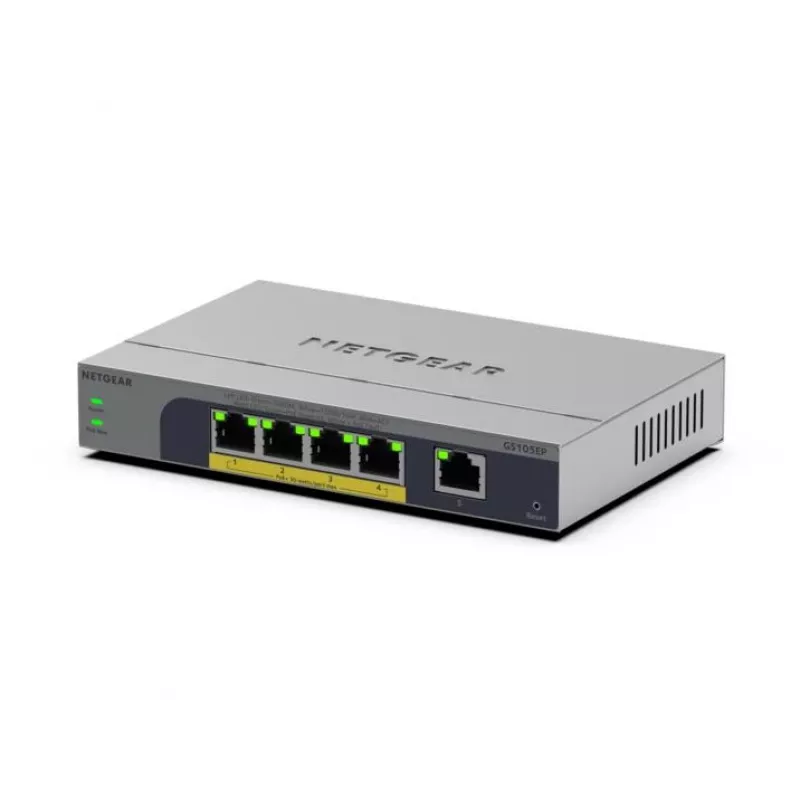 NETGEAR GS105EP Nevaldomas Gigabit Ethernet (10/100/1000) Power over Ethernet (PoE) Pilka