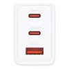 AC vidaus įkroviklis D-Link DCP-651 — 65 W GaN, 2x USB-C, universalus suderinamumas, 90–264 V, baltas