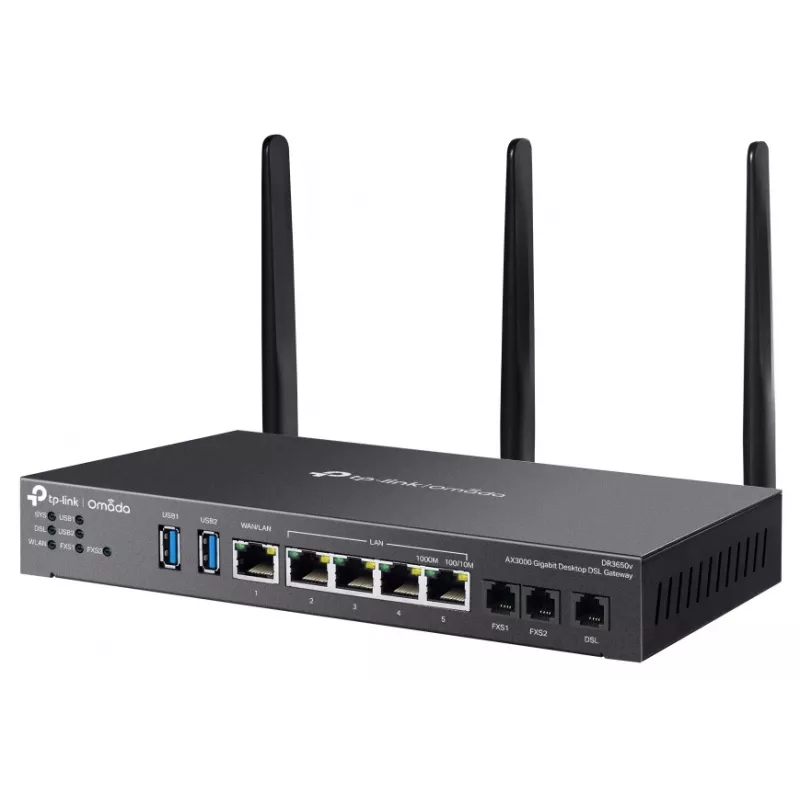 TP-Link Omada DR3220v-4G belaidis maršrutizatorius Gigabit Ethernet dviejų dažnių (2,4 GHz / 5 GHz) Juoda