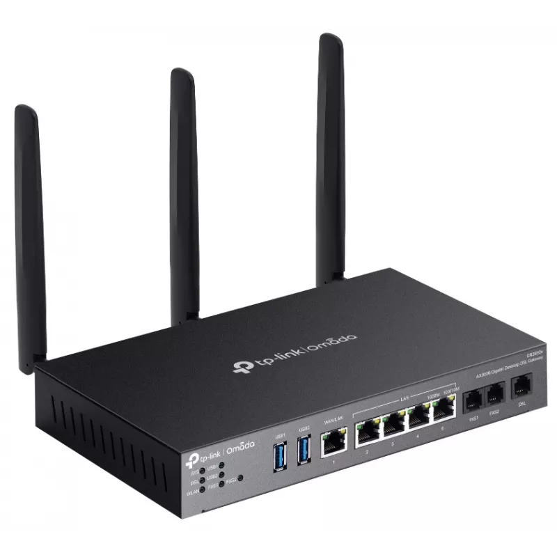 TP-Link Omada DR3220v-4G belaidis maršrutizatorius Gigabit Ethernet dviejų dažnių (2,4 GHz / 5 GHz) Juoda