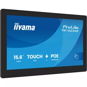 iiyama TW1623AS-B3P kompiuterio monitorius 39,6 cm (15,6 colio) 1920 x 1080 pikselių Full HD LED jutiklinis ekranas juodas