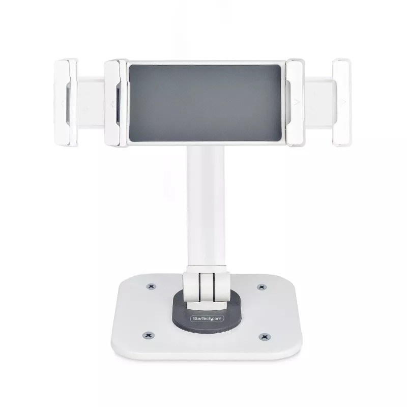 StarTech.com Reguliuojamas planšetės stovas stalui – Tvirtinamas prie sienos – Talpa 1 kg – Ergonomiškas lankstus universalus planšetės stovas – Planšetės laikiklis stalui, pasukamas / sukiojamas / rotuojamas