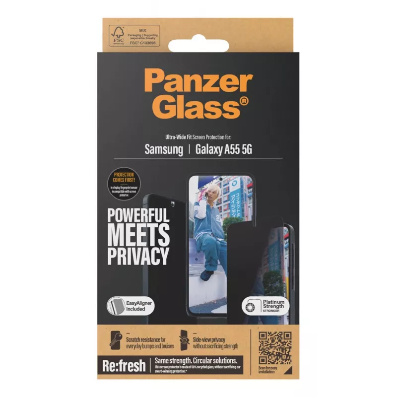 PanzerGlass P7358 mobiliojo telefono ekrano/galinės dalies apsauginė plėvelė Privatumo ekrano apsauga Samsung 1 vnt.